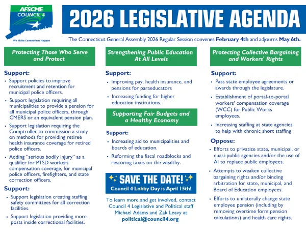 2026 AFSCME Council 4 Legislative Agenda