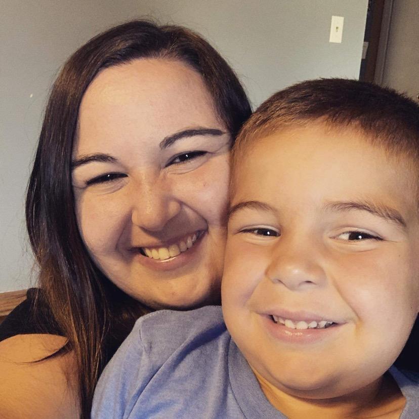 Jessica Wilson, Local 269, with Cameron.
