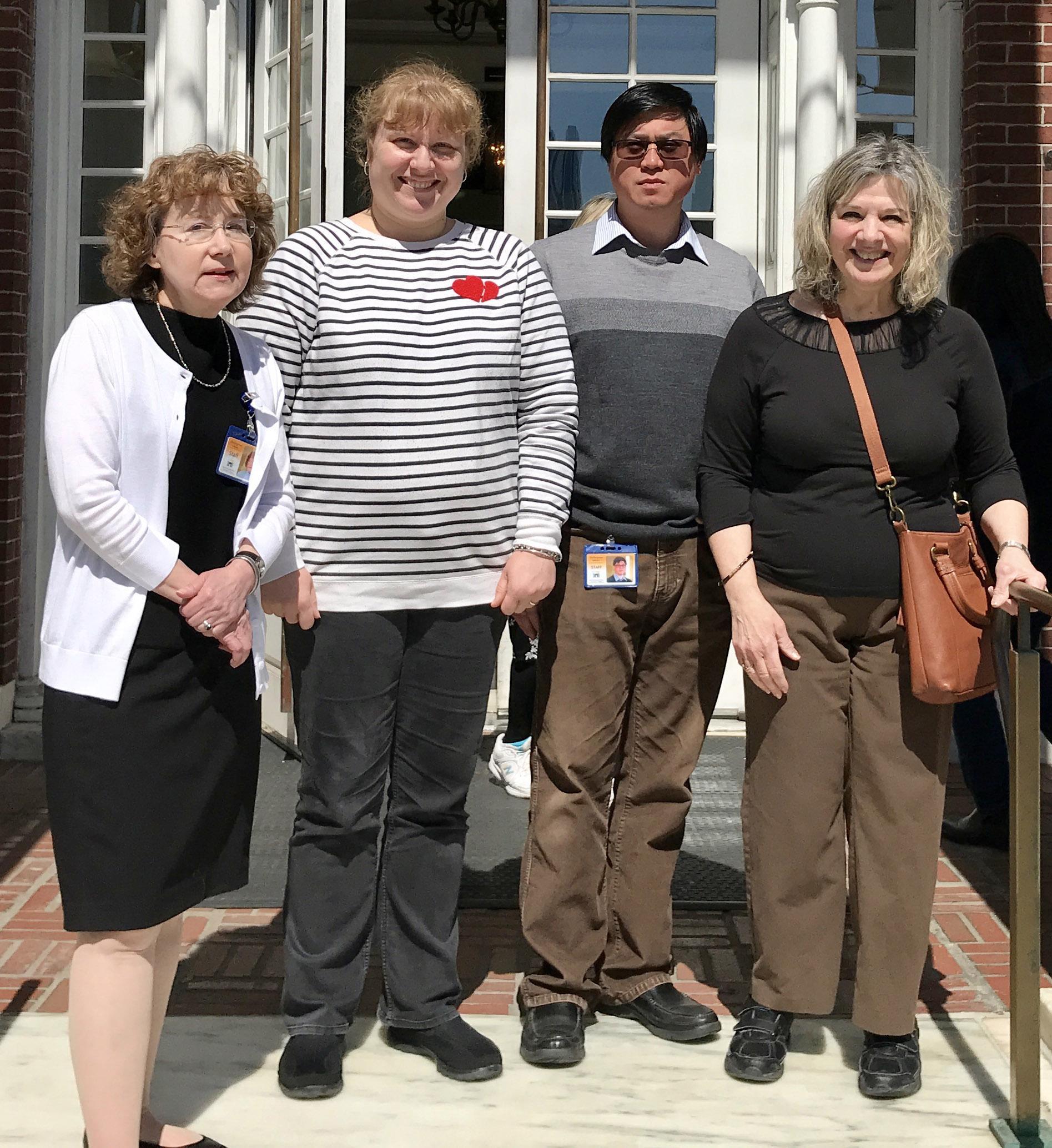 L-R: Local 1303-317 members Ellen Sullivan, Julia Orozco, Ken Chen and Carolyn Aucella