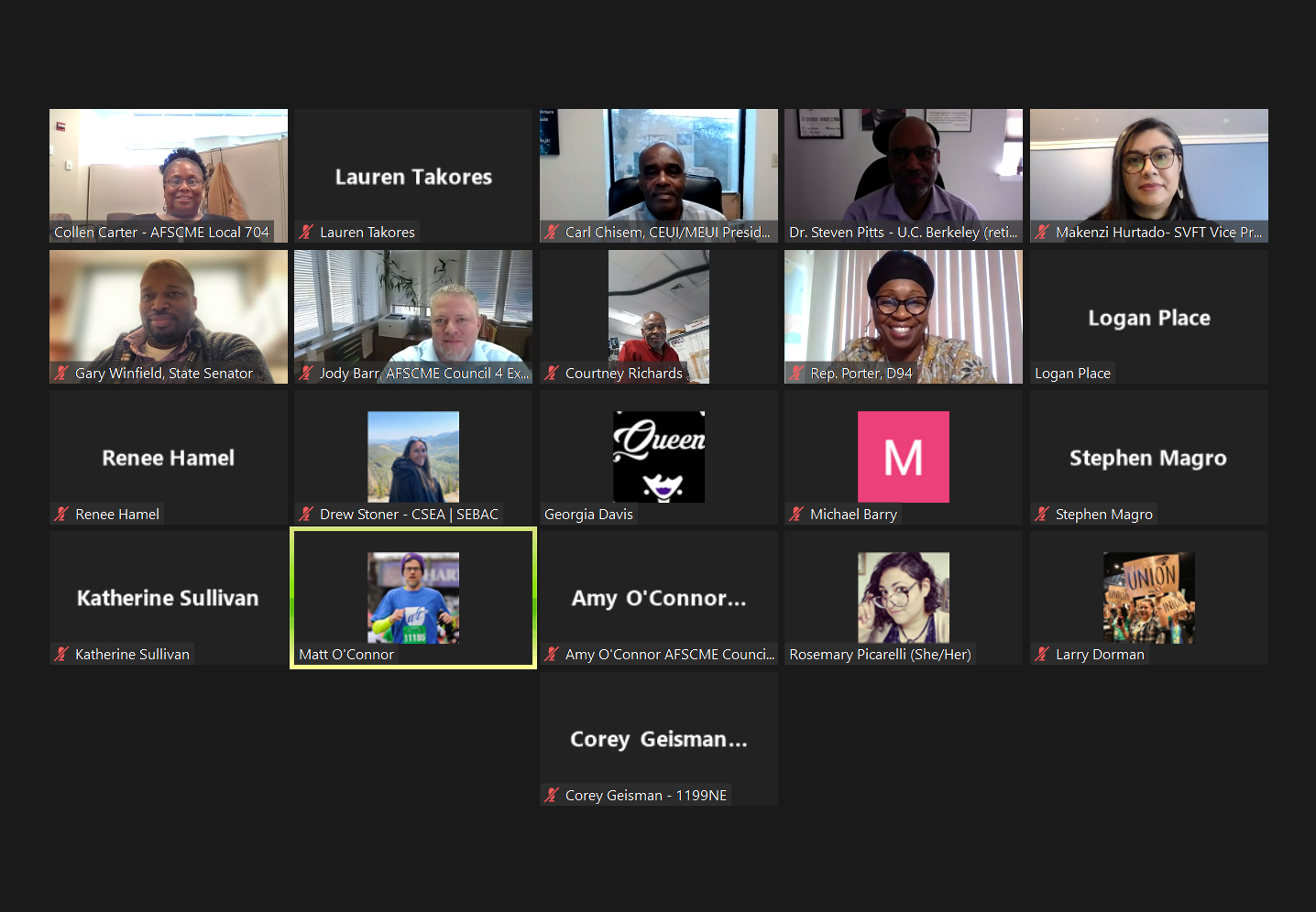 Participants in racial justice press conference, March 1, 2022